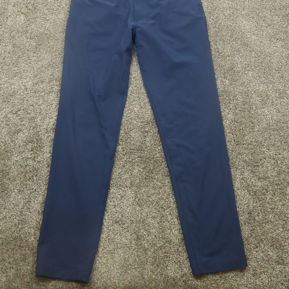 Olivers Pants Mens 32x33 Blue Nylon Spandex Stretch Slim Fit Performance Casual
